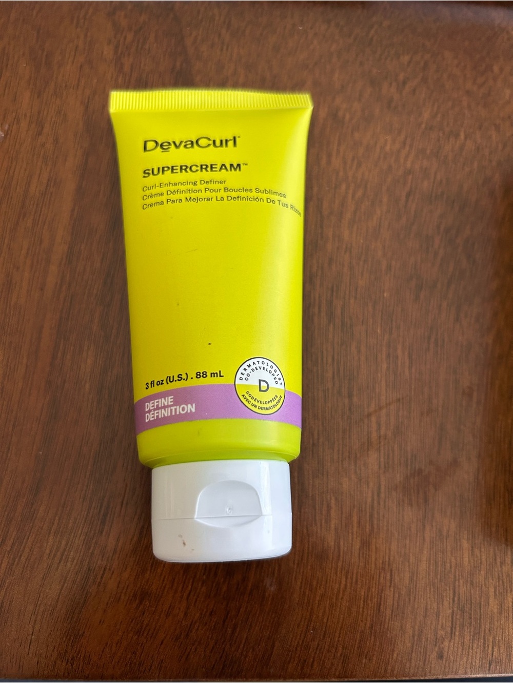 DevaCurl SuperCream Curl Definer - Yellow Tube with White Cap